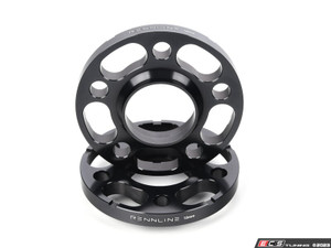Rennline 15mm Wheel Spacers - Black (Pair) | ES4755584