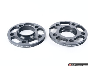 Rennline 12mm Wheel Spacers - Black (Pair) | ES4755583