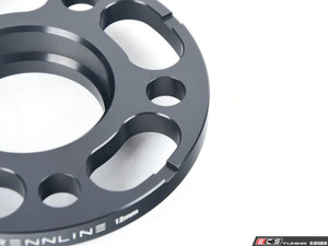Rennline 12mm Wheel Spacers - Black (Pair) | ES4755583
