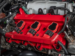 3.0T Valve Cover Upgrade Kit With Gaskets and Hardware - Red | ES4830382