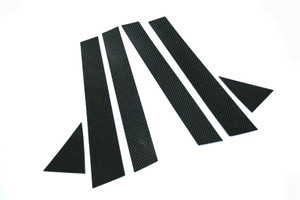 Carbon Fiber Pillar Trim - 6 Piece Kit