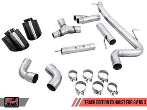 AWE Track Edition Exhaust for Audi 8V RS 3 - Diamond Black RS-style Tips