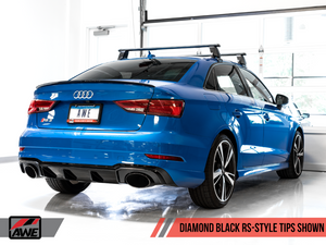 AWE Track Edition Exhaust for Audi 8V RS 3 - Diamond Black RS-style Tips