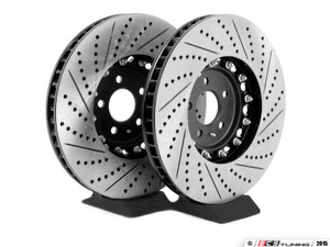 Front Cross Drilled & Slotted 2-Piece Brake Rotors - Pair (380x38)