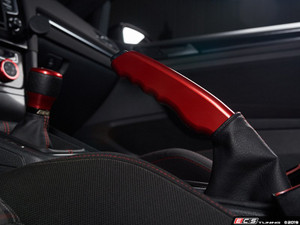 ECS Billet Aluminum Parking Brake Handle - Red Anodized | ES3183795