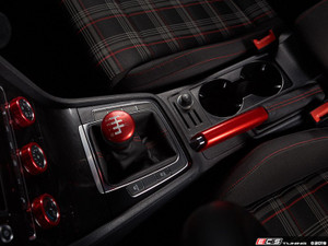 ECS Billet Aluminum Parking Brake Handle - Red Anodized | ES3183795