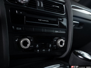 Audi B8 Billet Aluminum Control Ring Kit - NOTCHED - Clear Anodized