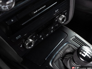 Audi B8 Billet Aluminum Control Ring Kit - NOTCHED - Clear Anodized