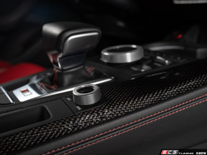 Audi B9 Billet Aluminum Control Ring Kit - SMOOTH - Clear Anodized Large MMI
