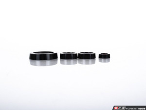 Audi B9 Billet Aluminum Control Ring Kit - SMOOTH - Black Anodized Large MMI