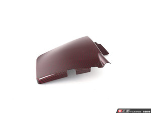 B8 S4 Carbon Fiber Left Side Engine Bay Cover - Red Carbon/Kevlar