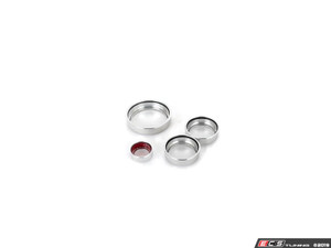 Audi B9 Billet Aluminum Control Ring Kit - SMOOTH - Clear Anodized Small MMI