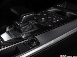 Audi B9 Billet Aluminum Control Ring Kit - NOTCHED - Black Anodized Small MMI