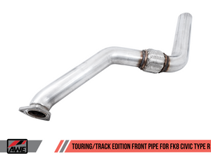 AWE Track Edition Exhaust for FK8 Civic Type R (includes Front Pipe) - Triple Chrome Silver Tips