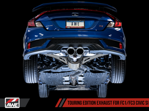 AWE Touring Edition Exhaust for 10th Gen Civic Si Coupe / Sedan (includes Front Pipe) - Dual Diamond Black Tips