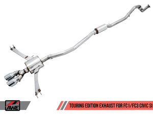 AWE Touring Edition Exhaust for 10th Gen Civic Si Coupe / Sedan (includes Front Pipe) - Dual Diamond Black Tips