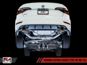 AWE Touring Edition Exhaust for MK7 Jetta GLI w/ High Flow Downpipe (not included) - Chrome Silver Tips