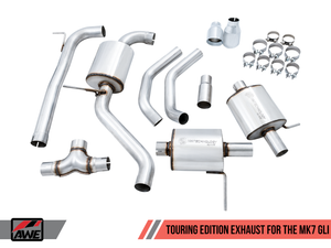 AWE Touring Edition Exhaust for MK7 Jetta GLI w/ High Flow Downpipe (not included) - Diamond Black Tips