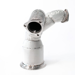 EST High Flow Catted Downpipe w/Heat Shield - Audi B9 S4 / S5 3.0T