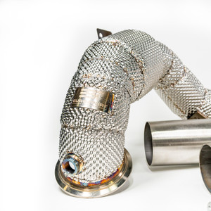 EST High Flow Catted Downpipe w/Heat Shield - VW MK8 Golf R / Audi 8Y S3 2.0T