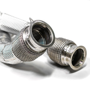 EST High Flow Catted Downpipe w/Heat Shield - BMW F95 X5M / F96 X6M S63 4.4T