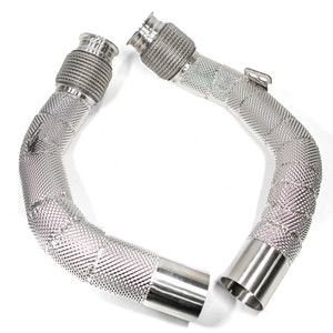 EST High Flow Catted Downpipe w/Heat Shield - BMW F95 X5M / F96 X6M S63 4.4T