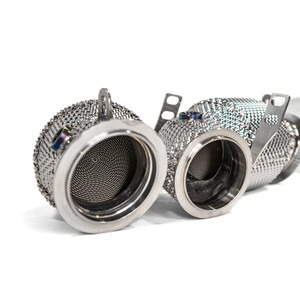 EST High Flow Catted Downpipe w/Heat Shield - BMW F90 M5 / F91 F92 F93 M8 S63