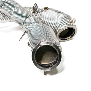 EST High Flow Catted Downpipe w/Heat Shield - BMW F10 M5 / F12 F13 M6 4.4T S63