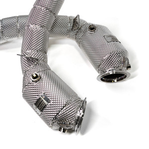 EST High Flow Catted Downpipe w/Heat Shield - BMW F10 M5 / F12 F13 M6 4.4T S63