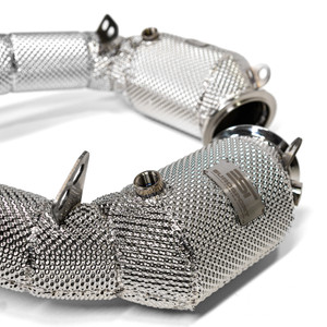 EST High Flow Catted Downpipe w/Heat Shield - BMW F10 M5 / F12 F13 M6 4.4T S63