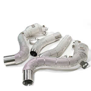 EST High Flow Catted Downpipe w/Heat Shield - W205 M177 C63 C63S AMG V8 4.0L
