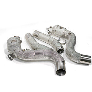 EST High Flow Catted Downpipe w/Heat Shield - W205 M177 C63 C63S AMG V8 4.0L