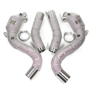 EST High Flow Catted Downpipe w/Heat Shield - W205 M177 C63 C63S AMG V8 4.0L