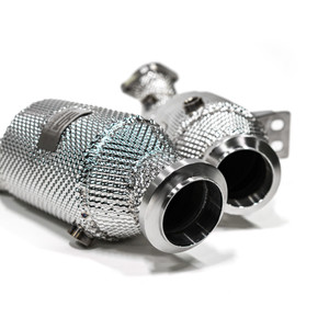 EST High Flow Catted Downpipe w/Heat Shield - W205 M276 GLC43 AMG 3.0T