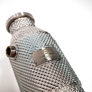 EST High Flow Catted Downpipe w/Heat Shield - W205 M276 GLC43 AMG 3.0T