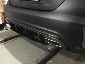 EST Carbon Fiber Rear Diffuser - Mercedes A Class - A200 A250 Sport / A45 AMG - W176 - EST-11-301