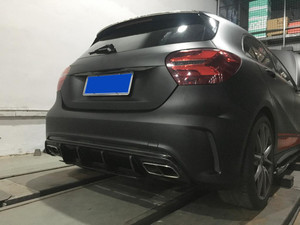 EST Carbon Fiber Rear Diffuser - Mercedes A Class - A200 A250 Sport / A45 AMG - W176 - EST-11-301