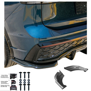 Rear Side Splitters Gloss Black - VW VOLKSWAGEN Tiguan Standard / R-Line MK3 2024+