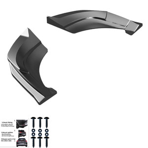 Rear Side Splitters Gloss Black - VW VOLKSWAGEN Tiguan Standard / R-Line MK3 2024+