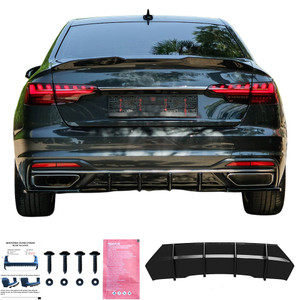 Rear Diffuser Gloss Black - AUDI A4 B9 Facelift 2020-2024