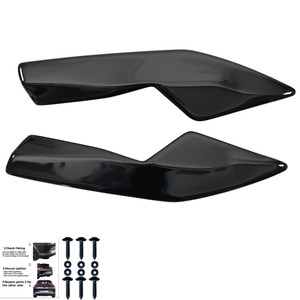 Rear Side Splitters Gloss Black - AUDI A3 8V Facelift Sedan 2016-2020