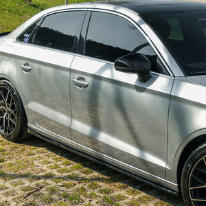 Side Skirts Gloss Black - AUDI A3 8V Facelift Sedan 2016-2020