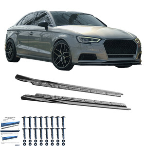 Side Skirts Gloss Black - AUDI A3 8V Facelift Sedan 2016-2020