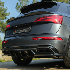 Rear Center Splitter Gloss Black - AUDI Q5 S-Line SUV MK2 Facelift 2020-2024