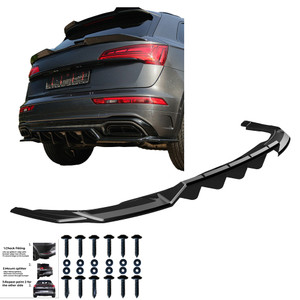 Rear Center Splitter Gloss Black - AUDI Q5 S-Line SUV MK2 Facelift 2020-2024