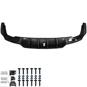Rear Center Splitter Gloss Black - AUDI Q5 S-Line SUV MK2 Facelift 2020-2024