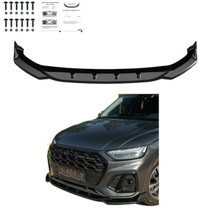 Front Splitter Gloss Black - AUDI SQ5 / Q5 S-Line ( SUV / Sportback ) MK2 Facelift 2021-2024