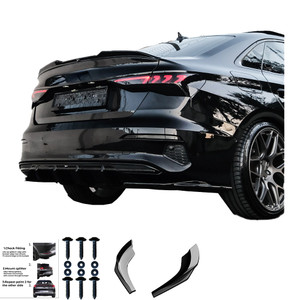 Rear Side Splitters Gloss Black - AUDI A3 8Y Sedan / Sportback 2020-2024