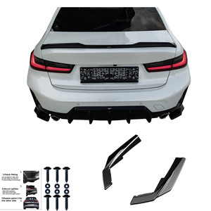 Rear Side Splitters Gloss Black - BMW 3 Series M-Pack G20 / G21 Facelift 2022+
