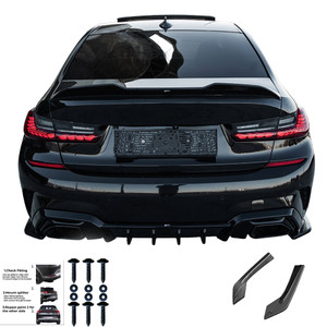 Rear Side Splitters Gloss Black - BMW 3 Series M-Pack G20 / G21 2018-2022